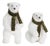 Plush Polar Bear Figurines withGreen Scarves (Set of 2) For Sale