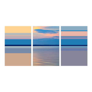 Contemporary Abstract Archival C-Print Photography “Temporal Perception 125a (Triptych)" by Serge Hamad