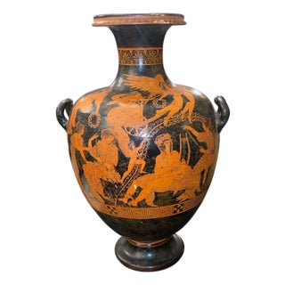 Late 20th Century Large Attic Style Red-Figure Hydria Museum Copy After Ancient Greek Pottery For Sale