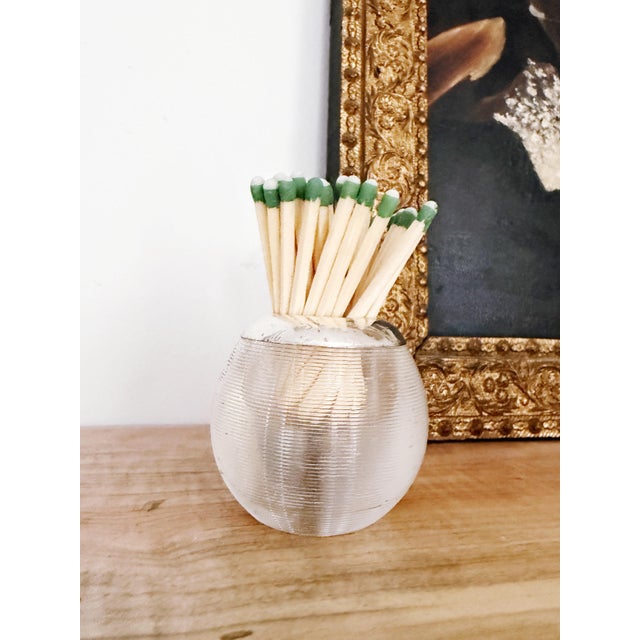 English 1901 English Sterling Silver and Glass Match Striker For Sale - Image 3 of 6