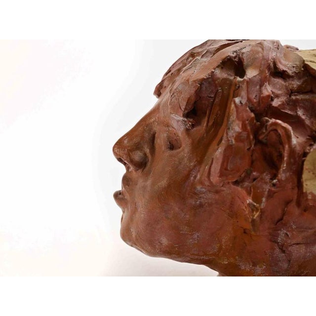 Sirio Pellegrini, Portrait Sculpture, 1960s, Terracotta For Sale - Image 4 of 5