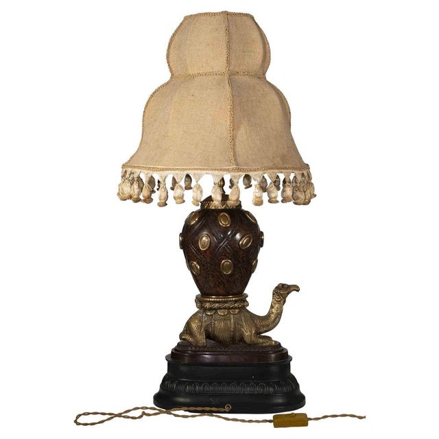 Vintage Orientalist Camel Table Lamp, Mid-20th-Century For Sale - Image 8 of 8
