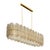 Modern Venetian Glass Chandelier, Murano, Italy, Smoked Glass and Brass For Sale - Image 3 of 9