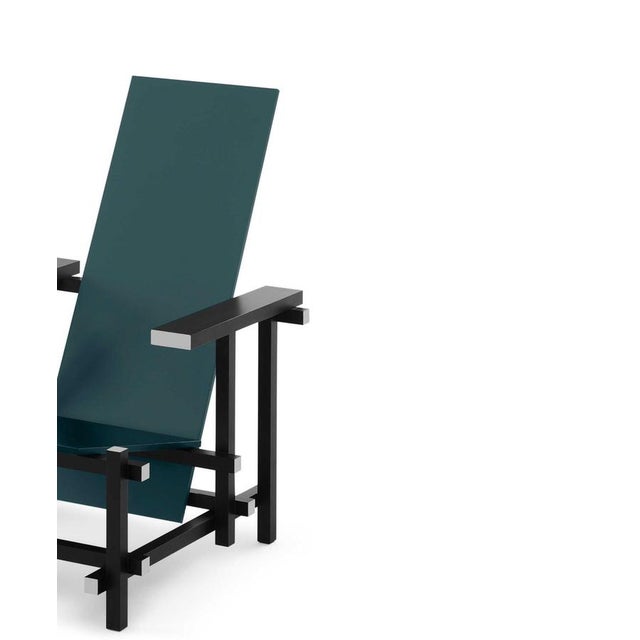 Black and Blue Armchair by Gerrit Thomas Rietveld for Cassina For Sale - Image 6 of 14