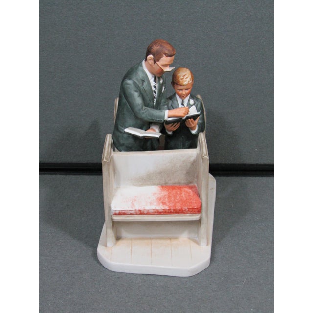 1970s Vintage Gorham Norman Rockwell “In His Spirit” Limited Edition Porcelain Figurine For Sale - Image 5 of 12