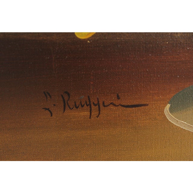 Stunning Artist Signed Still Life Oil Painting on Canvas For Sale - Image 4 of 17