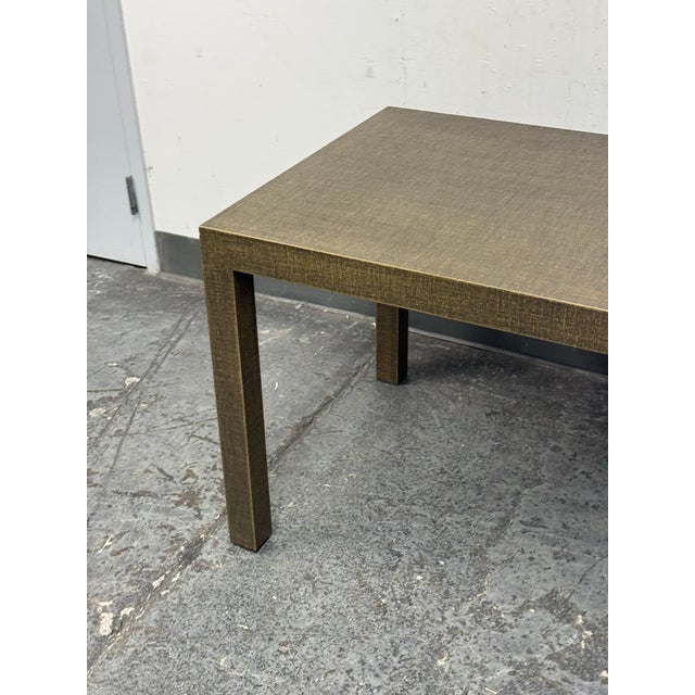 Urban Furniture Linen Wrapped End Table For Sale - Image 12 of 12