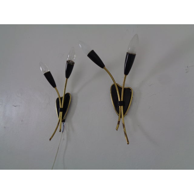 Mid-Century Modern German Wall Lamps, 1950s, Set of 2 For Sale - Image 4 of 18