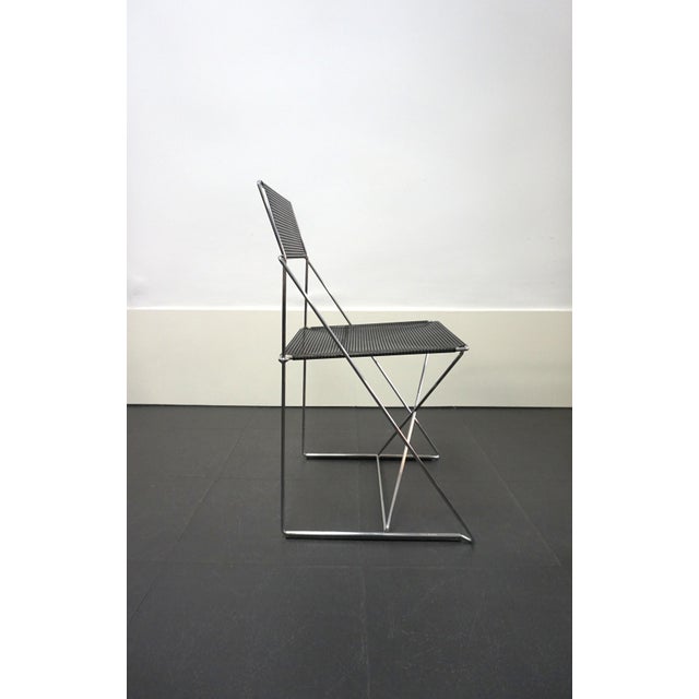 Black Nuova X-Line Stackable Chairs by Niels Jørgen Haugesen for Magis, 1970s, Set of 4 For Sale - Image 8 of 14