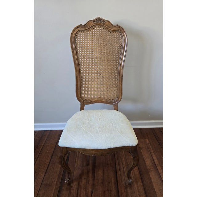 Thomasville Thomasville Vintage French Country Cane Back Chair – Solid Wood, Elegant Classic For Sale - Image 4 of 9