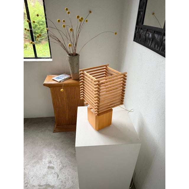 Constructivist Wooden Table Lamp, 1980s For Sale - Image 9 of 18