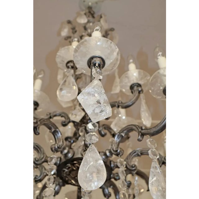 Schonbek 5410 Silver La Scala 15 Light Rock Crystal Chandelier 40 X 28 X 28 For Sale - Image 10 of 12
