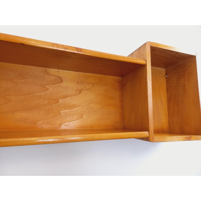 Tan Vintage Wooden Corner Wall Shelf, 1970s For Sale - Image 8 of 18