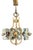 Chandelier in Brass and Glass from Simon & Schelle, 1970s For Sale