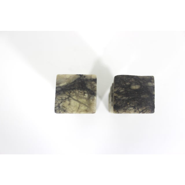 Antique Carved Italian Alabaster Candleholders a Pair For Sale - Image 9 of 17