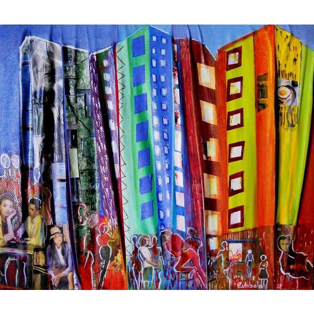 Through the streets of the city is one of the best works of the artist Giuseppe Zumbolo. It is made on canvas painted in...