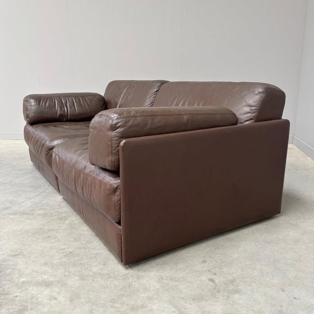 Brown Vintage DS76 Sofa from de Sede, 1970s For Sale - Image 8 of 16