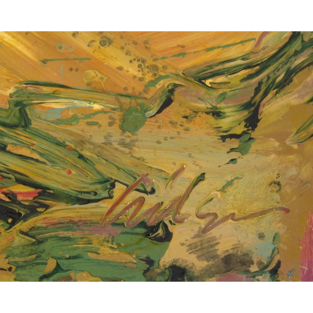 Paper Signed 1980s Abstract Acrylic Landscape Diptych by Harry Hilson For Sale - Image 7 of 8