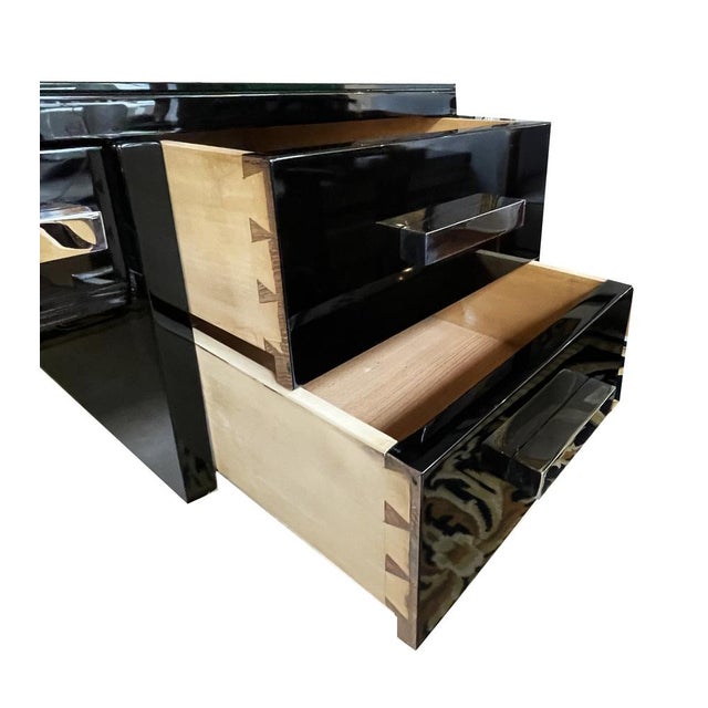 1930s Vintage Art Deco Desk in Black, 1930 For Sale - Image 5 of 12