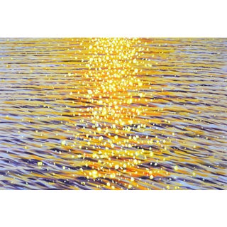 Evening Sparks on the water.Modern Original Painting. Iryna Kastsova For Sale