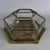 Metal Vintage Hexagonal Brass Ceiling Lamp with Beveled Glass, 1970s For Sale - Image 7 of 10