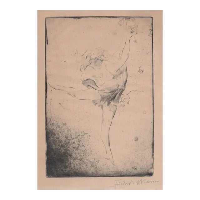 1930s Spring Dancer Etching For Sale