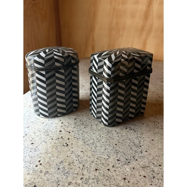 These rare ceramic boxes are everything we love about the Art Deco era: bold geometry, striking contrast, and a quiet...