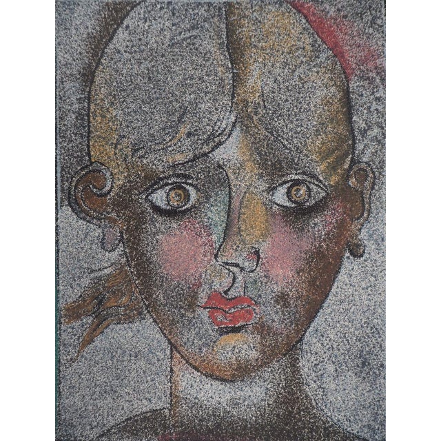 Franco Gentilini, Portrait de femme, 1978, Original Lithograph For Sale - Image 5 of 6