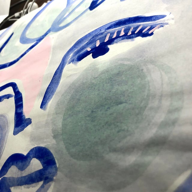 2020s Contemporary Painting on Paper by Cassandra Auker, Face in Pink and Green For Sale - Image 5 of 5