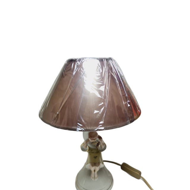 Art Deco Bedside Lamp by Ćmielów, Poland, 1950s For Sale - Image 4 of 6