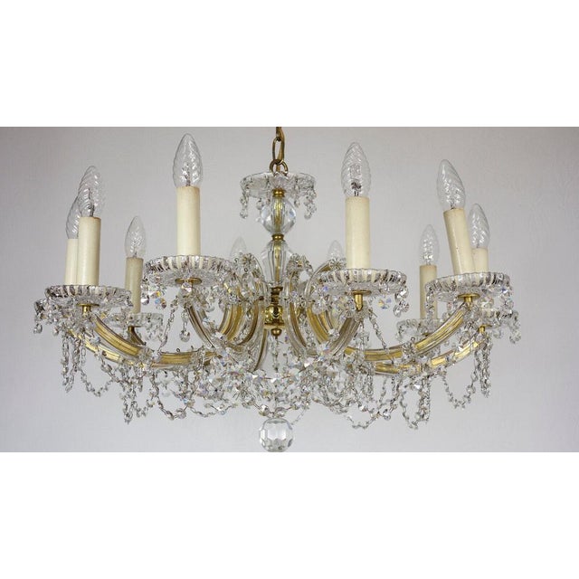 Maria Theresia Style Lead Crystal Chandelier, 1970s For Sale - Image 16 of 18