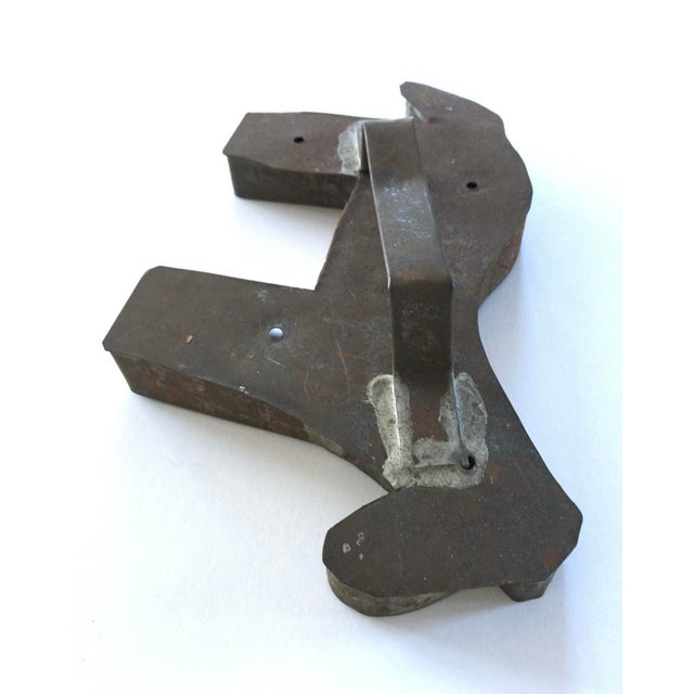 Late 19th Century Large Primitive Tin Horse Cookie Cutter Amish Style Folk Art Farmhouse Decor For Sale In Portland, ME - Image 6 of 7