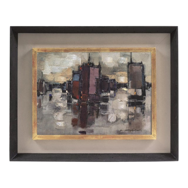 'Abstracted Cityscape' by Max Gunther, 1958, Ex-David Rockefeller Collection, Rome, Paris, Benezit For Sale