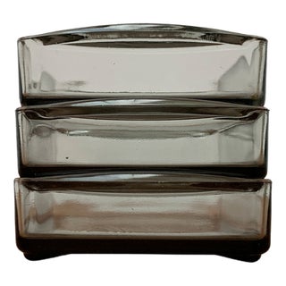 Mid-Century Danish Cabaret Glass Trays from Holmegaard, 1960s, Set of 3 For Sale