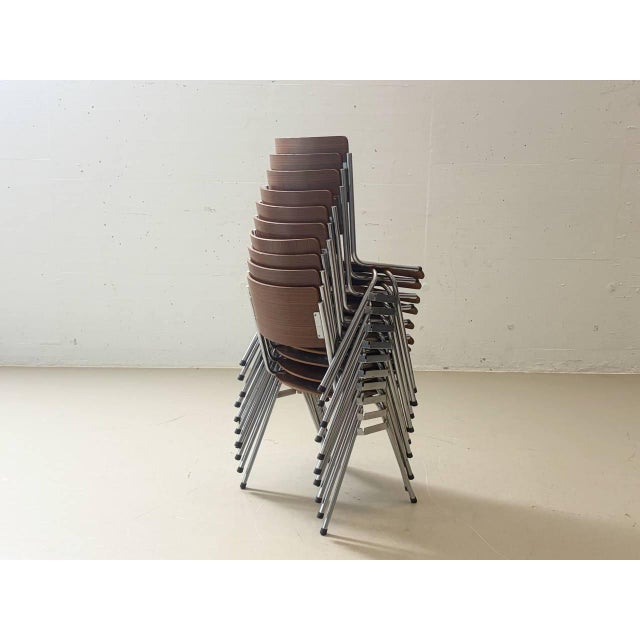 Vintage Stacking Chair with Chrome Frame, 1970s For Sale - Image 15 of 17