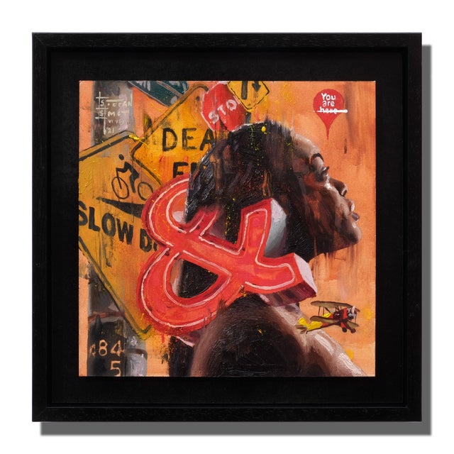 You Are by Stefan Smit | Oil Painting Abstract composition with vibrant colors and textures. For Sale - Image 4 of 5