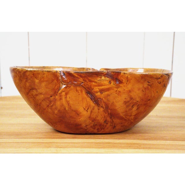 Swedish Birch Burl Bowl, 1876 For Sale - Image 3 of 14