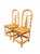 Ficks Reed Pair of Vintage Hollywood Regency Bamboo & Rattan Dining Chairs | Palm Beach Coastal Chinoiserie Bent Bamboo High-Back Accent Chairs For Sale - Image 4 of 13