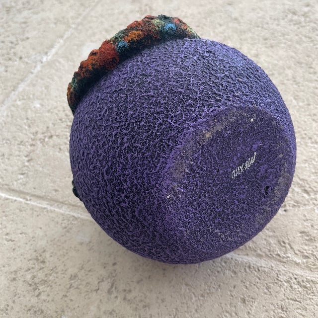 Mexican Pottery Iguana Lizard Figural Vase hand made colorful very decorative piece.