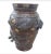 Mid 19th Century 1860s Large Japanese Parcel Gilt High-Relief Dragons and Birds Bronze Vase For Sale - Image 5 of 12