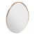 1950s Gio Ponti Style Mid-Century Modern Solid Brass Egg Shaped Wall Mirror For Sale