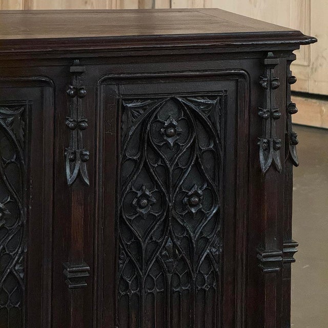 Coffee 19th Century French Gothic Petite Trunk ~ Blanket Chest For Sale - Image 8 of 12