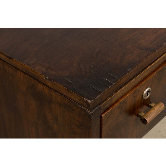 1930s French Art Deco Walnut Writing Desk For Sale - Image 12 of 18
