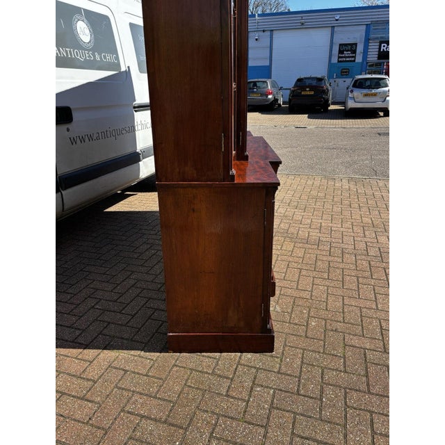 Georgian Mahogany Breakfront Library Bookcase For Sale - Image 15 of 18
