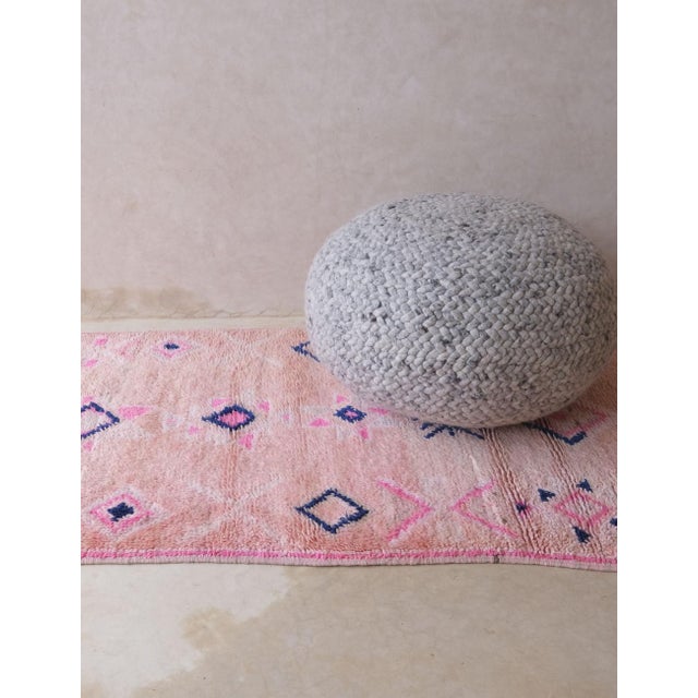 Pink Moroccan Runner Wool Rug - 9.1 X 3.3 Ft For Sale - Image 4 of 8