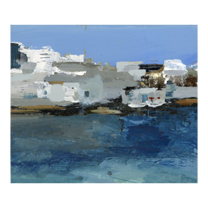Soft Modernist Abstract Coastal Landscape Original Painting