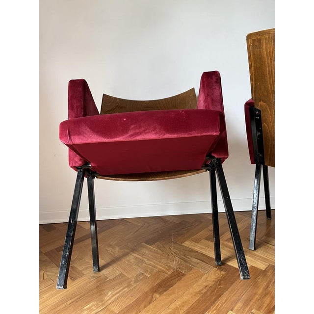 Set of Mid-Century Theatre Armchairs, 1950s For Sale - Image 11 of 18