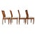 Brown Set of 4 Benny Linden Solid Teak Slat Back Dining Chairs Mid Century Modern Scandinavian For Sale - Image 8 of 17
