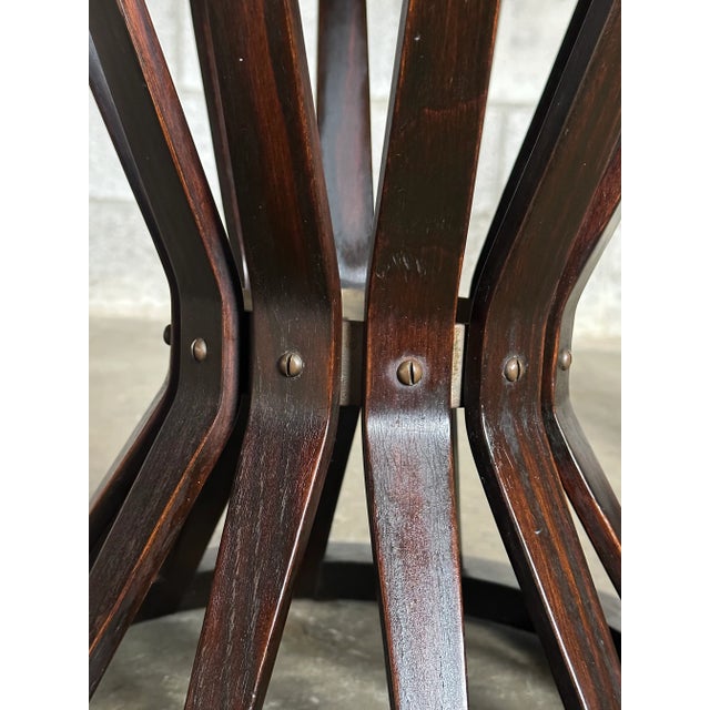 1950s Edward Wormley for Dunbar Sheaf of Wheat Tables, Travertine and Ash, a Pair For Sale In Philadelphia - Image 6 of 12