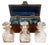 Antique English Mahogany 3 Bottle Box Gentleman's Spirit Decanter Caddy For Sale - Image 11 of 15